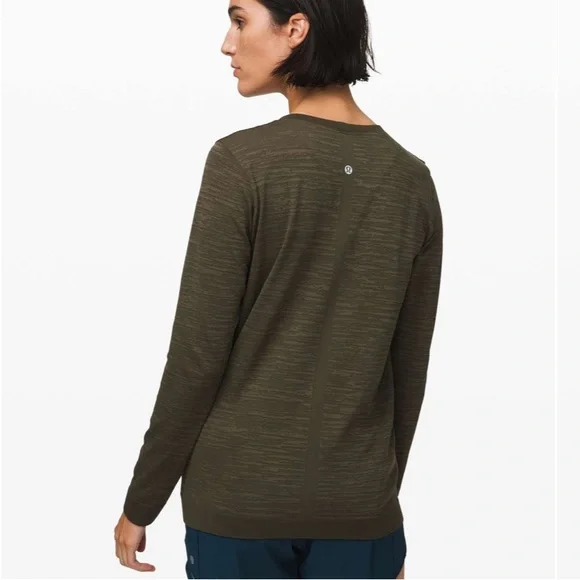 Lululemon Swiftly Relaxed Long Sleeve
Dark Olive / Fatigue Green Top W1708 Sz 10 - Picture 3 of 11
